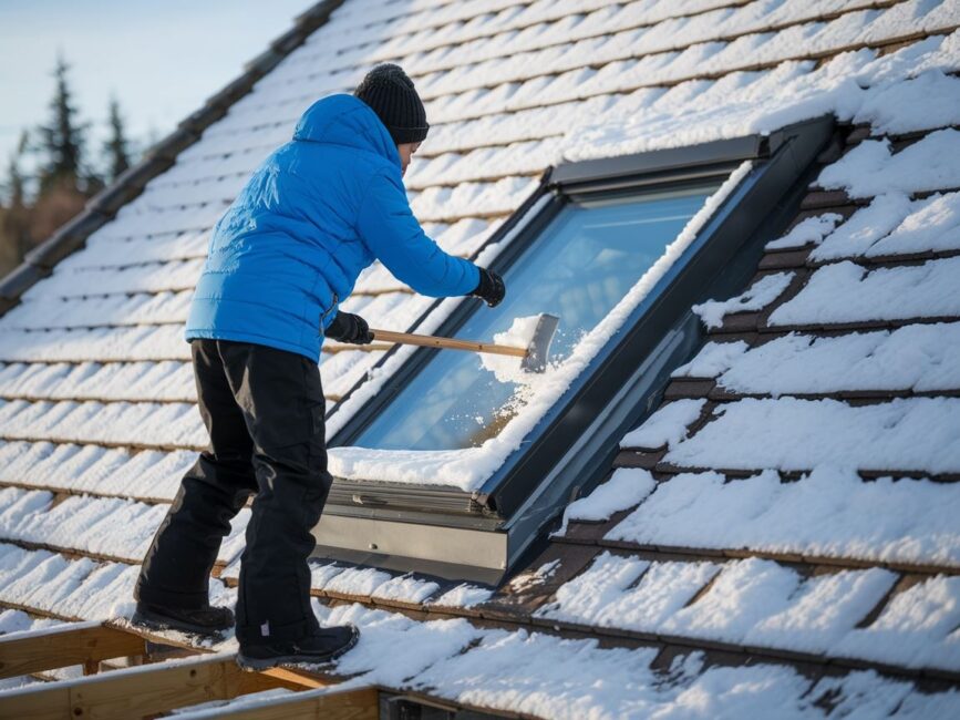 Praktyczne odśnieżanie okien dachowych zimą