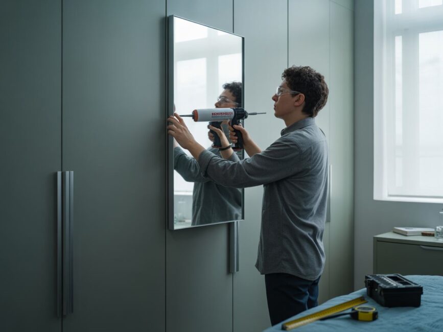 narzędzia do montażu lustra